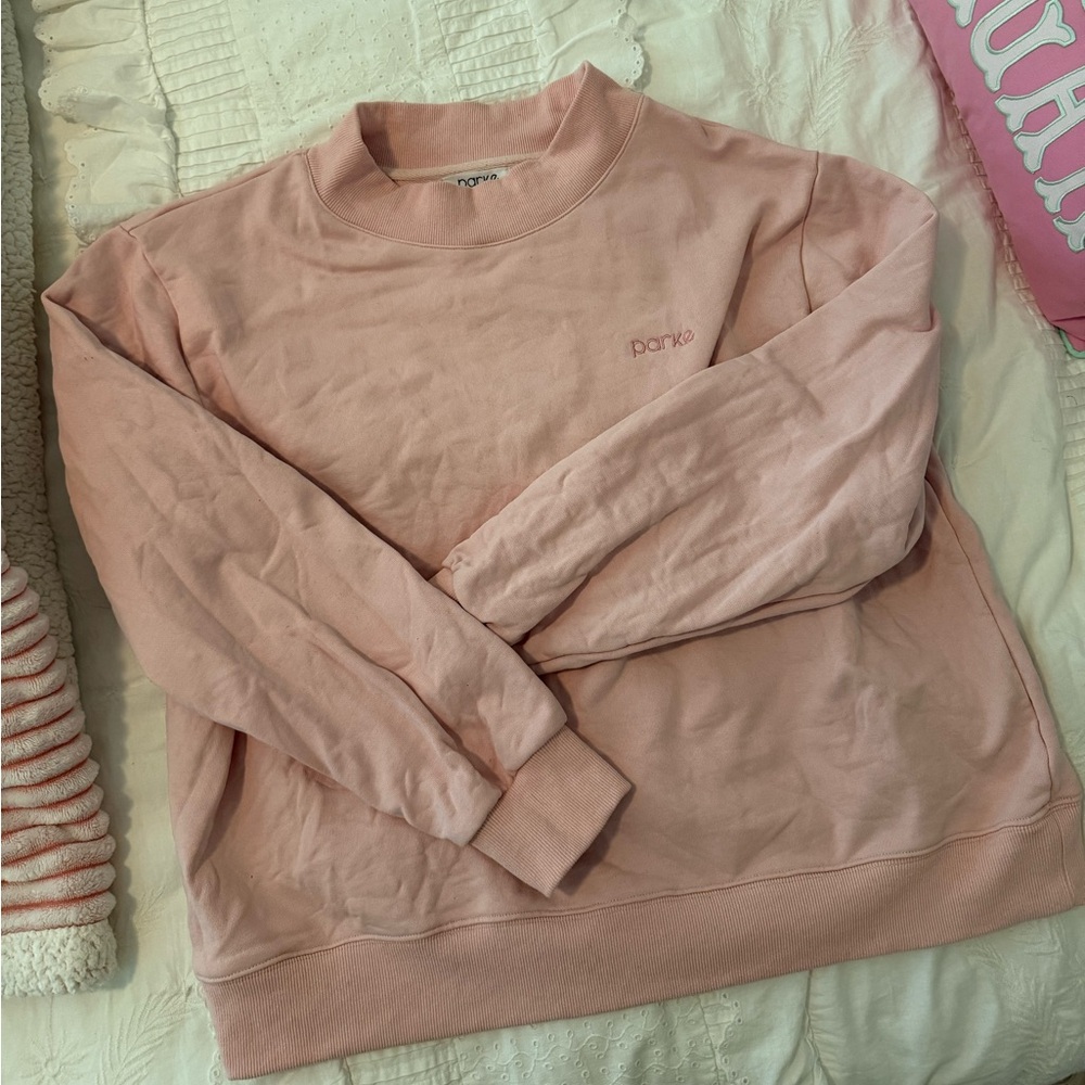 pink parke mockneck